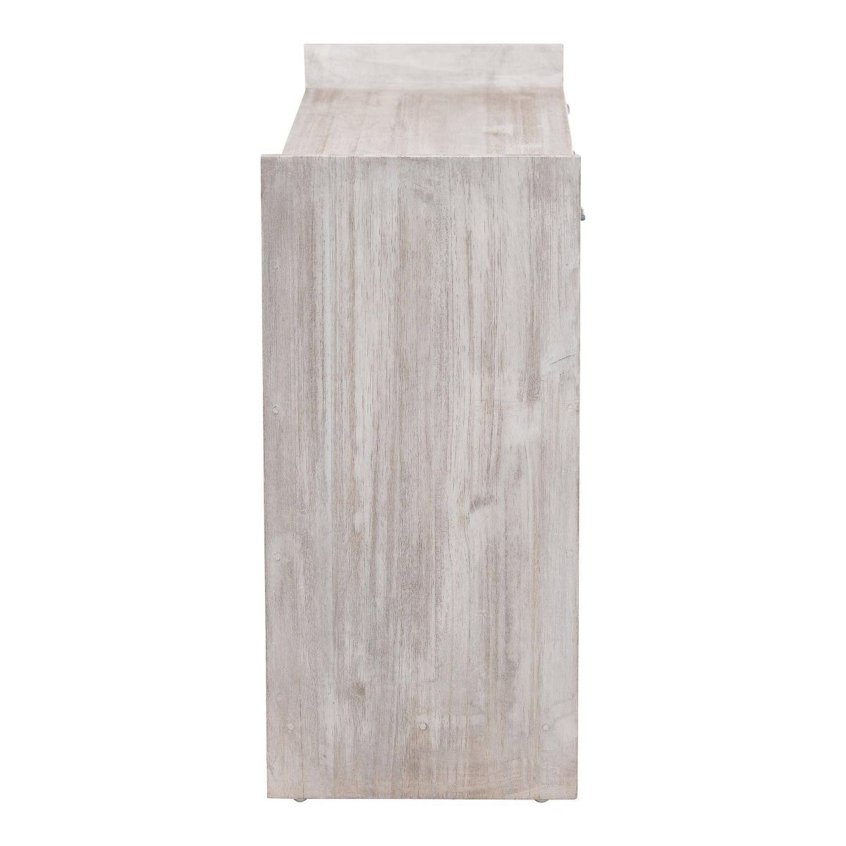 bali & pari Amado Wood Storage Trunk with Carved Front Panel White Wash - thumbnail 8