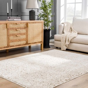 Hauteloom Keita Cream & Brown Area Rug - 1 of 4