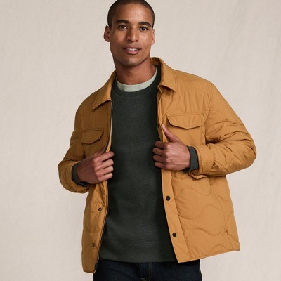Lands' End Men's Quilted Insulated Shirt Jacket - Large - Canyon Camel — фото 4