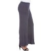 24seven Comfort Apparel Women's Plus Women's Plus Wide-leg Palazzo Pants - 2 of 4
