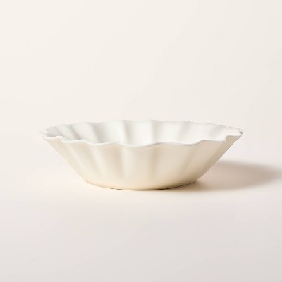 Ruffled Ceramic Serving Bowl Cream - kate spade new york x Target