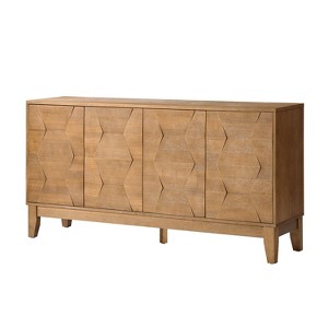 ulanini Adjustable Shelves Sideboard with Solid Wood Legs - 1 of 4