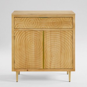 Art Leon Circle Carving Wooden Cabinet Sideboard with Drawer Storage - 1 of 3