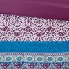 Sapphtopaz Bedding Comforter Sets Quilt Set Bohemian Style Plant Prints and Purple Back Reversible Quilt Set - 3 of 4