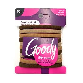 Goody Nylon Seamless Hair Elastics - Brown - 10ct