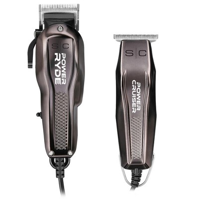 StyleCraft Power Ryde Professional Corded Hair Clipper and Power Cruiser Corded Hair Trimmer Combo Set
