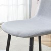 Kumasinova Mid Century Dining Chairs Set of 4/6,Kitchen Chairs with Linen Cushion,Side Chair with Black Metal Legs,Dining Room Chairs for Dining Table - 3 of 4