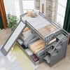 Streamdale Twin over Full Bunk Bed with Drawers, Storage and Slide, Multifunction, Gray - 3 of 4