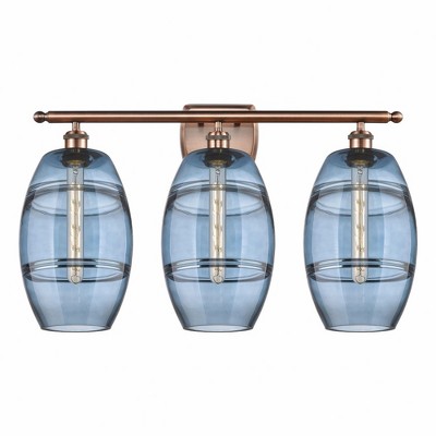 Vaz - 3 Light Bath Vanity In Industrial Style-10.88 Inches Tall and 28 Inches Wide