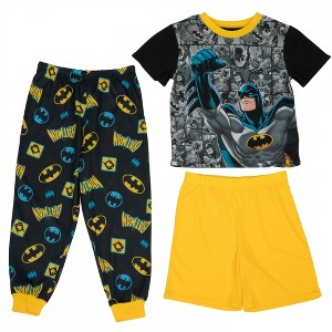 Kids Batman Comic Panels 3-Piece Pajama Set - Size 10 - 1 of 2