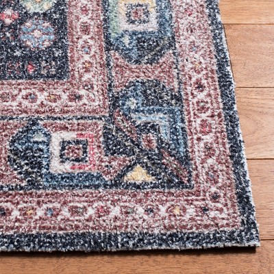 Rustic Red Round Handmade Cotton Blend Area Rug - 47"