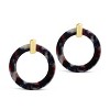 SHINE by Sterling Forever 1.25" Circle Resin Stud Drop Earrings - 4 of 4