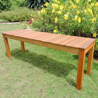 Royal Fiji 52-inch Stained Acacia Outdoor Picnic Bench