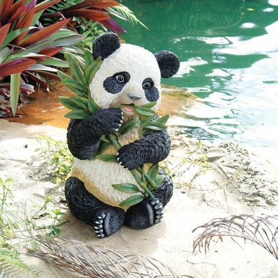 Hand-Painted Black and White Resin Panda Sculpture