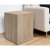 HomeRoots 20" Beige Marble Square Block End Table - 2 of 4