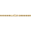 Black Bow Jewelry 4mm 14k Yellow Gold Solid Diamond Cut Rope Chain Bracelet - 3 of 4