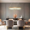 LNC Alastair 1-Lights Luxury and Glam  Circle Integrated LED Crystal Chandelier,Gold,21.7in/31.5in/36in - 4 of 4