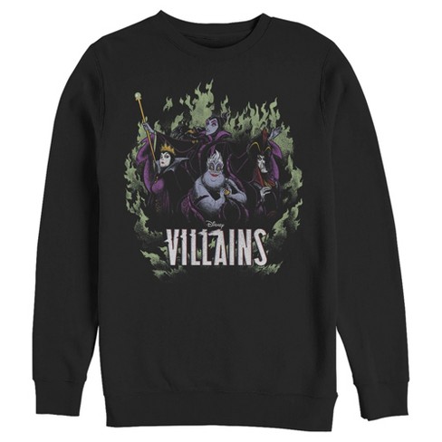 Men s Disney Villains in the Flames Sweatshirt Black 3X Large