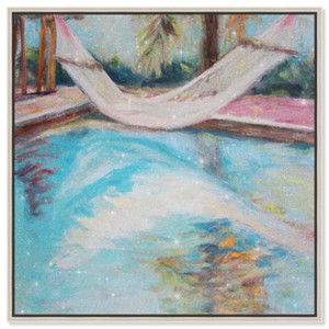 Art Remedy Poolside Hammock Chic Coastal Wall Art Framed - 1 of 4