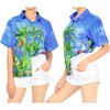 HAPPY BAY Women's Button Down Blouse Casual Summer Beach Party Shirt V Neck Blouse Short Sleeve Vacation Button Up Dress Hawaiian Shirts - image 2 of 4