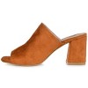 Journee Collection Womens Adelaide Peep Toe Slip On Block Heel Sandals - 2 of 4