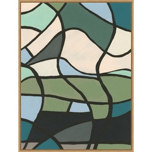 Amanti Art Multicolor Stained Glass II by Regina Moore Framed Canvas Wall Art - 1 of 4