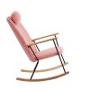Maliang Adjustable Headrest Pillow Rocking Chair, for Nursery, Bedroom, Living Room - 4 of 4