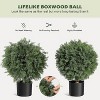 Garvee 24'' Artificial Cedar Topiary Ball Trees with Potted, Fake Cedar Plants Artificial Shrubs Bushes Ball Tree for Front Door Porch Garden - 4 of 4