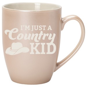 100 North Cowboy Hat 10 Ounce White and Precious Pearl Metallic Finish, Comfortably Fits Your Hands, New Bone China Coffee Tea Cup Mug, I'm Just A - 1 of 1
