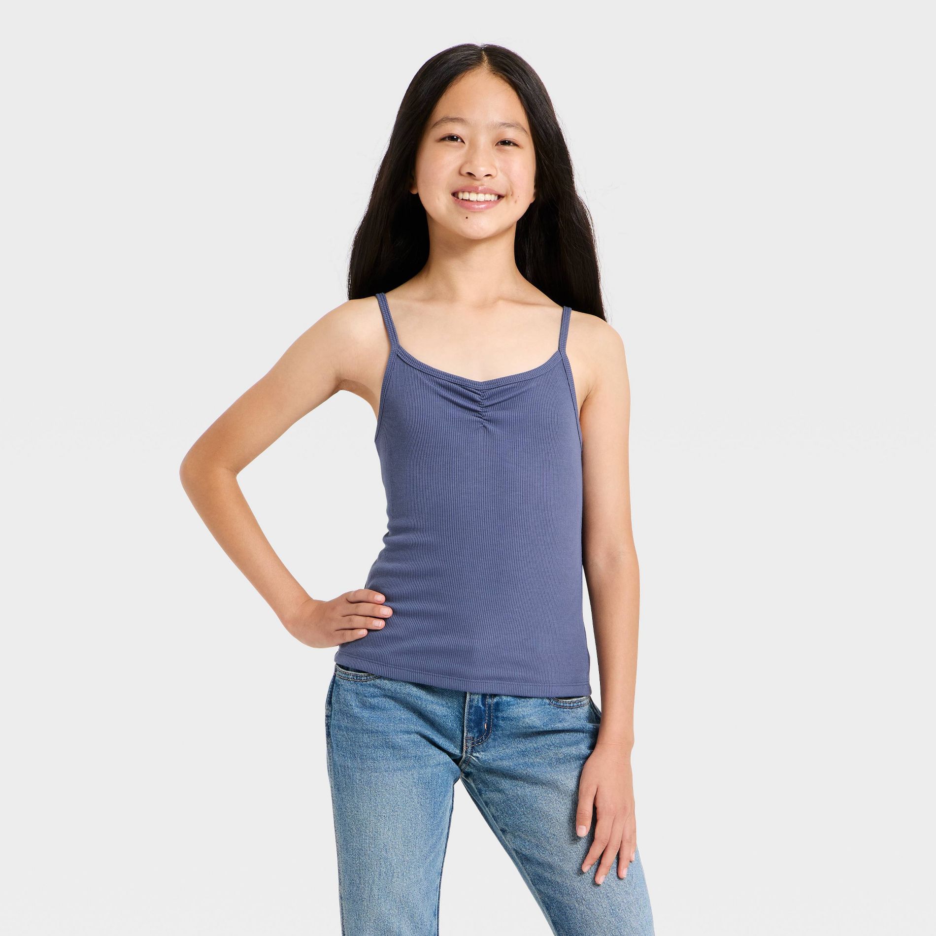Girls' Cozy Rib-Knit Camisole - art class™