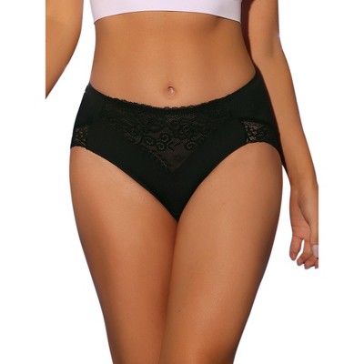 Allegra K Women's Lace High Waisted Breathable Silky Stretch Briefs