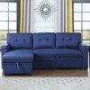 ChicFurnit L-Shaped Modular Sectional Sofa Couch Pull Out Design with Storage Chaise and Removable Cushions Couches for Living Room, Green/Black/Blue - 2 of 4