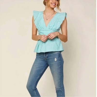 Women's V-neck Tank - SKIES ARE BLUE