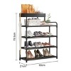 5-Tier Free Standing Shoe Rack, 30.9 Inches Shoe Shelf, Entryway Shoe Organizer Storage Cabinet, Black - 2 of 4
