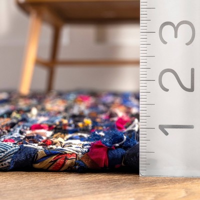 Indigo Hand Woven Cotton Blend 3' x 5' Area Rug