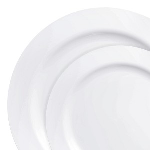 Smarty Had A Party Solid White Economy Plastic Dinnerware Set - 120 Sets - 1 of 4