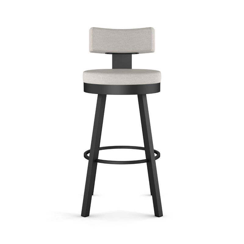 Amisco Morgan Upholstered Counter Height Barstool Gray/Black, 4 of 8