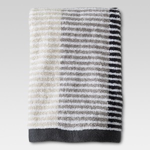 Stitch Stripe Hand Towel Gray - Threshold
