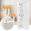 MAYEERTY White Storage Cabinet 2 Doors Adjustable Shelf MDF - 3 of 4