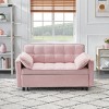 TiramisuBest 55"green velvet sofa, elegant with convenient pockets, clever interpretation of the three-in-one conversion art - 2 of 4