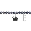 EVERLY JEWELRY | Sterling Silver 3/8 CT TW Black Diamond 7-7.5 MM Black Freshwater Cultured Pearl Necklace With Chain, Black Rhodium Plated,19"+2" - 2 of 4