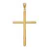 Black Bow Jewelry 14k Yellow Gold X-Large 4mm Hollow Tube Cross Pendant - 3 of 4