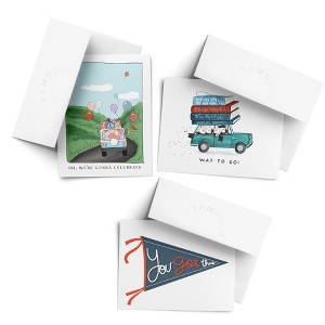 Celebration/Graduation Greeting Card Pack Sets (3 ct, Assorted) Oh We're Gonna Celebrate, Owls Graduated, Pennant by Ramus & Co - 1 of 3