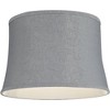 Springcrest 14" Top x 16" Bottom x 11" High x 11" Slant Lamp Shade Replacement Medium Balta Gray Drum Round Modern Fabric Softback Washer Harp Finial - image 3 of 4