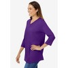 Woman Within Perfect Three-Quarter Sleeve V-Neck Tee - 4 of 4
