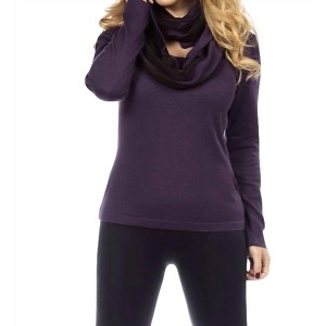 Women's Long Sleeve Scoop Neck Top - ANGEL - 1 of 2