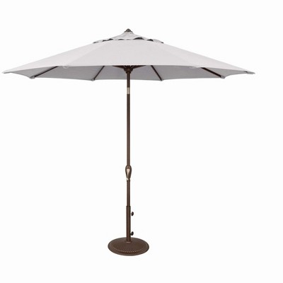 SimplyShade Aruba Modern Fabric Auto Tilt Market Umbrella in Bronze/Natural