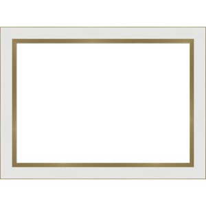 Amanti Art Eva White Gold Narrow Framed Magnetic Dry Erase Board - 1 of 4