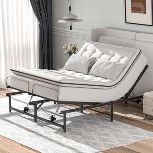 Sandinrayli Adjustable Bed Frame Electric Adjustable Bed Base with Remote Control, Queen - 1 of 4