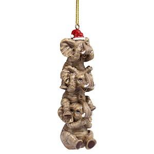 Design Toscano See, Speak, Hear No Evil Elephant Holiday Ornament - 1 of 4